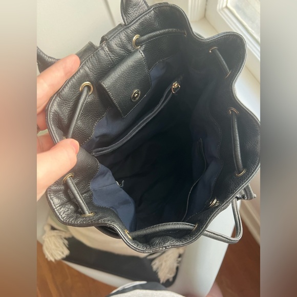 Cole Haan Black Cinch Backpack - Picture 6 of 7